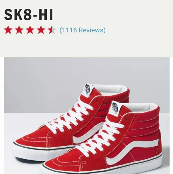 Vans SK8 high top sneakers size 7 - Picture 1 of 8